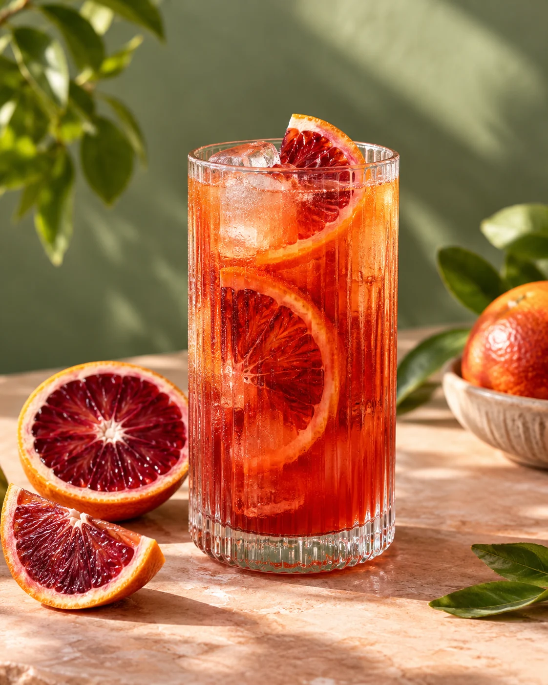 Blood orange iced tea
