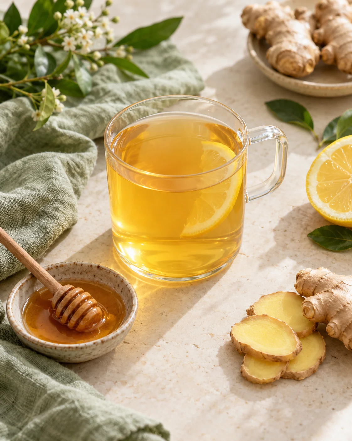 Honey ginger lemon tea